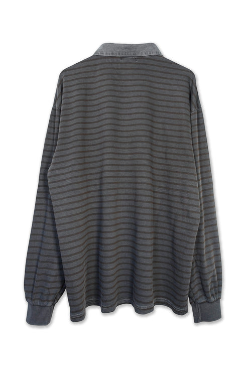 WASHED STRIPED POLO SHIRT